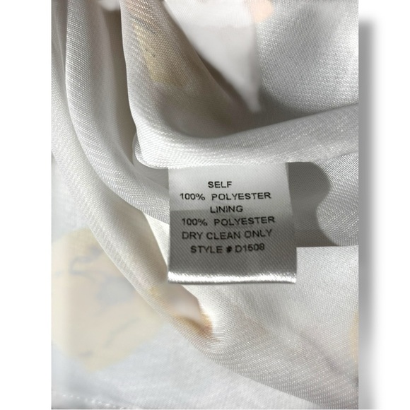 re:named New With Tags V-neck White Mini Dress with Yellow Floral Accents - Picture 11 of 16